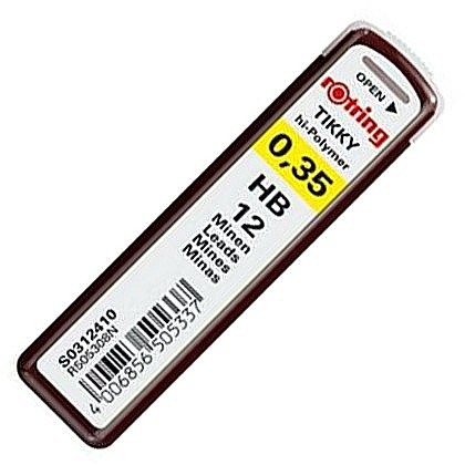 Mine creion mecanic - MINA CREION ROTRING TIKKY 0.35MM HB 12/SET RO312410