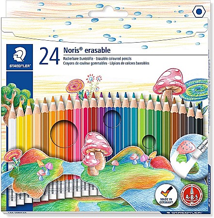 RECHIZITE SCOLARE - GRI CREIOANE COLORATE STAEDTLER 24/SET CU RADIERA 14450NC24