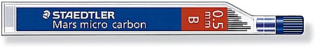 Mine creion mecanic - GRI MINA CREION STAEDTLER 0.5MM B MARS MICRO CARBON 12/SET