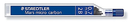 Mine creion mecanic - GRI MINA CREION STAEDTLER 0.7MM 2B MARS MICRO CARBON 12/SET