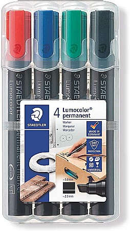 Staedtler - GRI MARKER STAEDTLER 350WP4 4/SET
