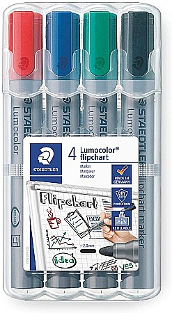 INSTRUMENTE DE SCRIS - GRI MARKER STAEDTLER FLIPCHART 356WP4 4/SET
