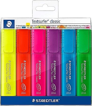 Textlinere - GRI TEXTMARKER STAEDTLER CLASSIC 6/SET 364PWP6