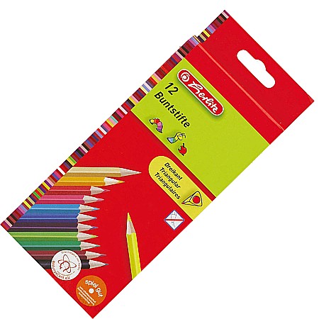 RECHIZITE SCOLARE - HE CREIOANE COLORATE 12/SET HERLITZ 10412021 TRIUNGHIULARE