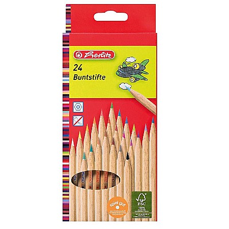 RECHIZITE SCOLARE - HE CREIOANE COLORATE 24/SET NATUR HERLITZ 8660524
