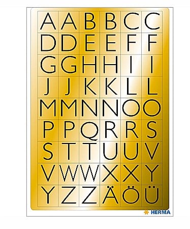 TOR STICKER LITERE A-Z NEGRE ,FOLIE AURIE H4145 [1]