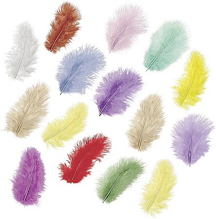 Pene - KP PENE DECOR MARABOU 5CM 15/SET CULORI ASORTATE 6619991