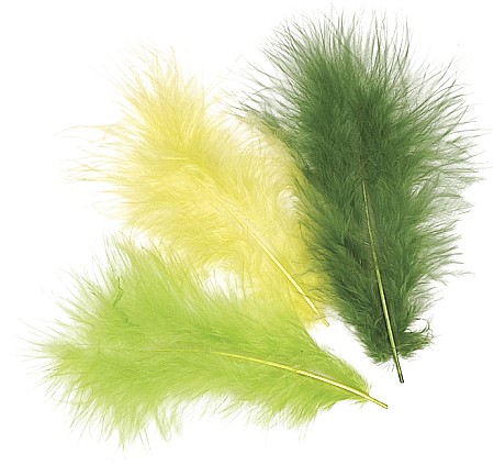 HOBBY - KP PENE DECOR MARABOU 10CM 15/SET MIX VERDE DESCHIS 6619943