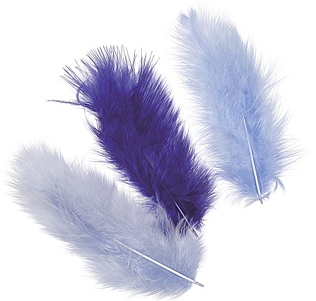 Pene - KP PENE DECOR MARABOU 10CM 15/SET MIX ALBASTRU 6619935