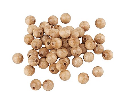 Margele din Lemn - KP MARGELE LEMN 10 MM 50/SET NATUR 6011075