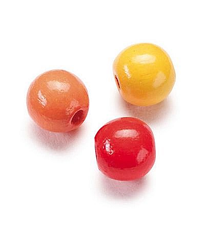 HOBBY - KP MARGELE LEMN 4 MM 165/SET MIX PORTOCALIU 6012402