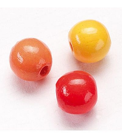 Margele din Lemn - KP MARGELE LEMN 8 MM 85/SET MIX PORTOCALIU 6012802