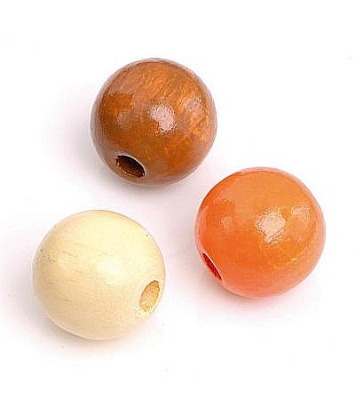 Margele din Lemn - KP MARGELE LEMN 8 MM 85/SET MIX NATUR PORTOCALIU 6012801