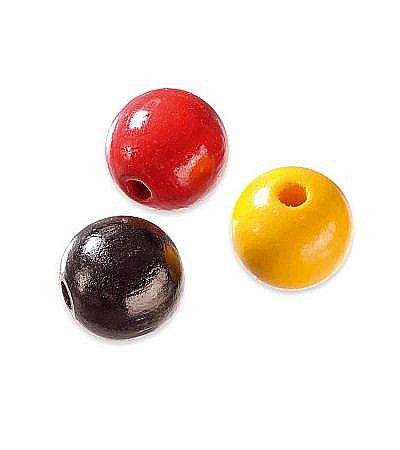 Margele din Lemn - KP MARGELE LEMN 8 MM 85/SET MIX GALBEN ROSU NEGRU 6012803