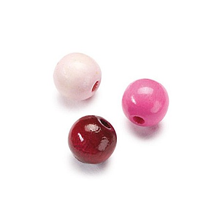 Margele din Lemn - KP MARGELE LEMN 8 MM 85/SET MIX ROZ 6012804