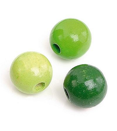 HOBBY - KP MARGELE LEMN 8 MM 85/SET MIX VERDE 6012808