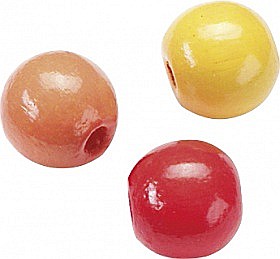 HOBBY - KP MARGELE LEMN 10 MM 50/SET MIX PORTOCALIU 6013002