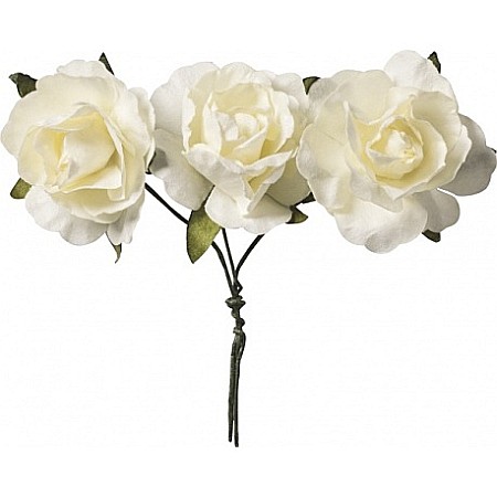 KP TRANDAFIRI HARTIE 2.5CM 12/SET CREM 7611006 [1]