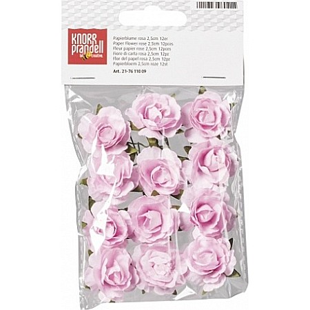 Flori, Frunze, Muschi, Iarba - KP TRANDAFIRI HARTIE 2.5CM 12/SET ROZ 7611009