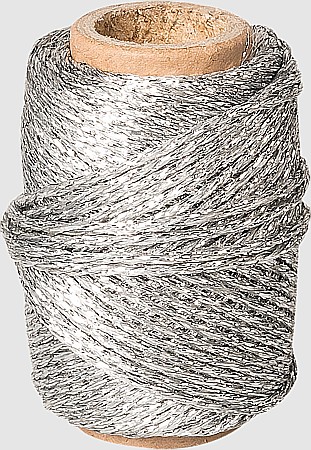 Ambalaje cu Spirit de Sărbătoare - KP SFOARA POLIESTER 1.5MM*20M ARGINTIU 6266170