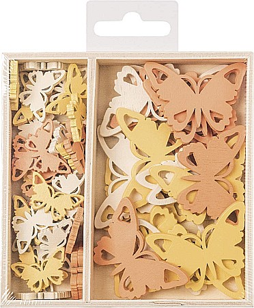 Figurine din Lemn - KP DECORATIUNI LEMN 54/SET FLUTURI 8001301