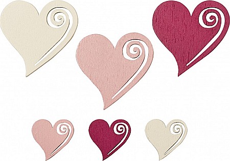 Ziua indragostitilor, Martisor - KP DECORATIUNI LEMN 54/SET INIMIOARE ROMANTICE 8001306