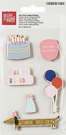 KP STICKER DECOR LEMN 1.5-8CM HAPPY BIRTHDAY 8001331 [1]