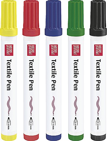 Markere textile - KP MARKER TEXTILE 2-4MM VF ROTUND 5/SET CULORI ASORTATE 9245099