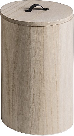 Cutii/ Cufere/ Tavi Lemn - KP CUTIE LEMN ROTUNDA 20.8*12.1CM CU CAPAC 8735203
