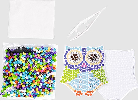 Seturi Creative pentru Copii - KP SET CREATIV BUFNITA DIN MARGELE TERMOADEZIVE 2170204