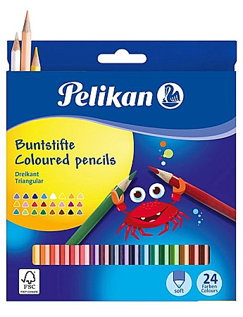 RECHIZITE SCOLARE - HE CREIOANE COLORATE 24/SET PELIKAN 700122