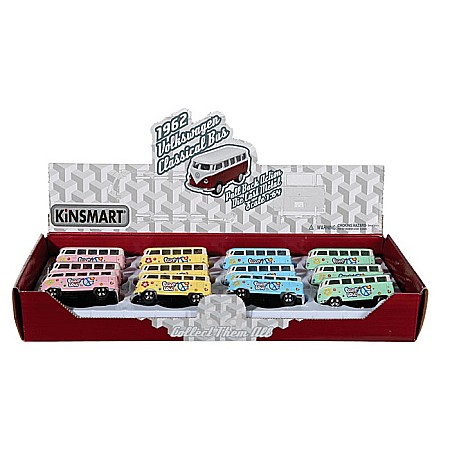 BLU BRELOC CHEI 6.5CM VW T1 BUS 1962 - PEACE&LOVE 56/0094 [1]