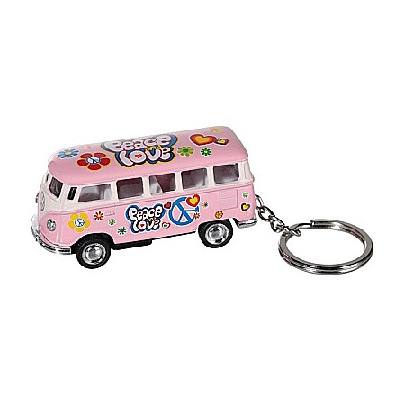 BLU BRELOC CHEI 6.5CM VW T1 BUS 1962 - PEACE&LOVE 56/0094 [2]