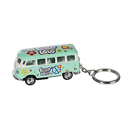 BLU BRELOC CHEI 6.5CM VW T1 BUS 1962 - PEACE&LOVE 56/0094 [4]