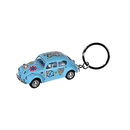 BLU BRELOC CHEI 6.5CM VW BEETLE 1967 - FLOWER POWER 56/0097 [3]