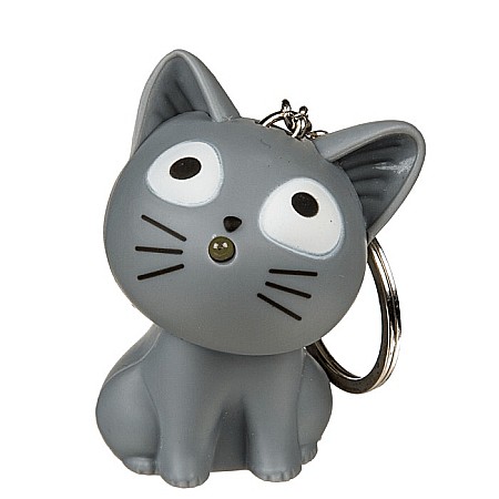 BLU BRELOC CHEI PISICA 5CM CU LED SI SUNET 57/9655 [2]