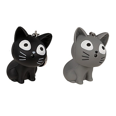 BLU BRELOC CHEI PISICA 5CM CU LED SI SUNET 57/9655 [4]