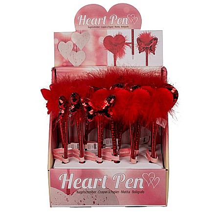 BLU PIX CU PUF SI PAIETE 21CM INIMA/FLUTURE 230035 [1]