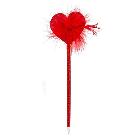 BLU PIX CU PUF SI PAIETE 21CM INIMA/FLUTURE 230035 [3]