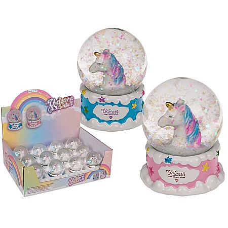 Idei de cadouri - BLU GLOB DECORATIV GLITTER 6*4.5CM UNICORN 190361