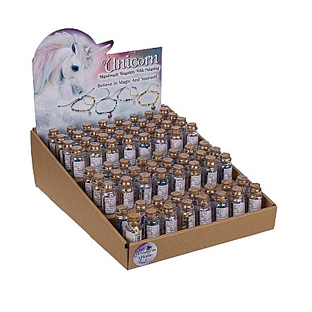 BLU BRATARA TEXTILA IN STICLUTA CU MARGELE STICLA SI PANDANTIV METALIC UNICORN 76/0153 [5]