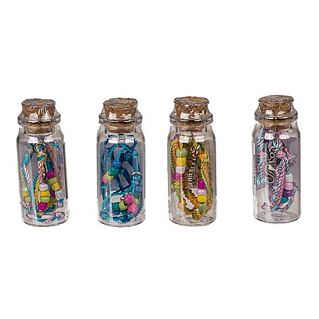 BLU BRATARA TEXTILA IN STICLUTA CU MARGELE STICLA SI PANDANTIV METALIC UNICORN 76/0153 [7]