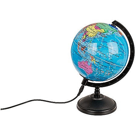 BLU GLOB PAMANTESC CU LED 15.5CM INCARCARE USB 57/1206 [3]