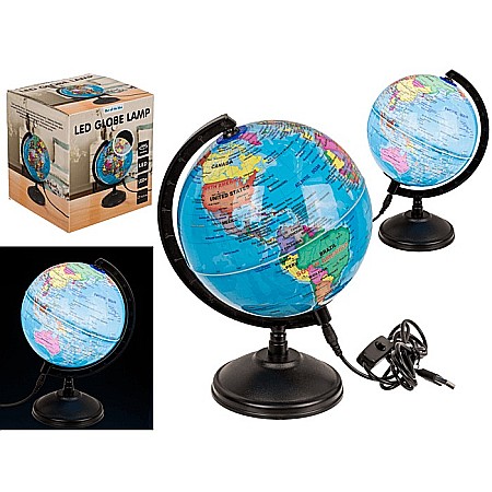 BLU GLOB PAMANTESC CU LED 15.5CM INCARCARE USB 57/1206 [5]