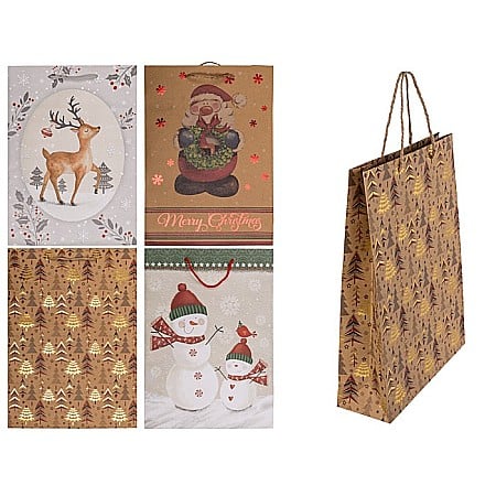 Ambalaje cu Spirit de Sărbătoare - BLU SACOSA CADOU 25*8.5*34 MOTIV CRACIUN 960194