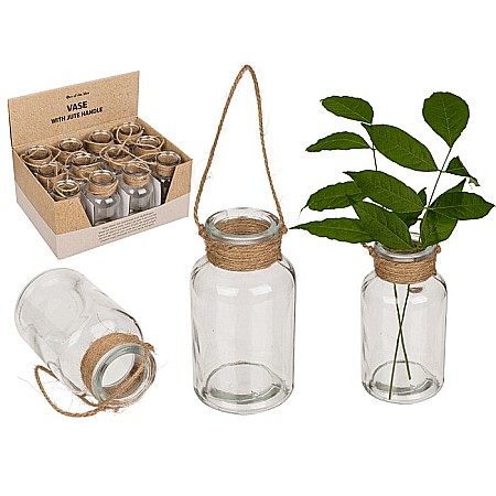 BLU VAZA DE STICLA CU MANER IUTA 5.5*10.5 CM 144358 [0]