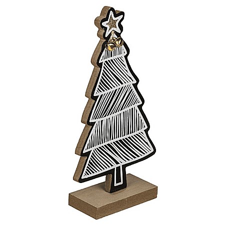 BLU BRAD DECOR DIN LEMN 10.4*19.5CM ALB-NEGRU 960421 [2]