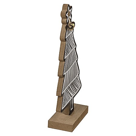 BLU BRAD DECOR DIN LEMN 10.4*19.5CM ALB-NEGRU 960421 [3]