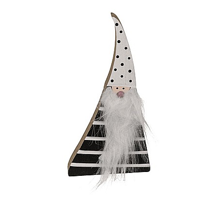 BLU SPIRIDUS DE CRACIUN DIN LEMN 10*2*20CM ALB-NEGRU 960424 [1]