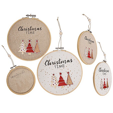 Decoratiuni Craciun - BLU DECORATIUNE SUSPENDATA DIN LEMN 2*21*2CM CHRISTMAS TIME 960434